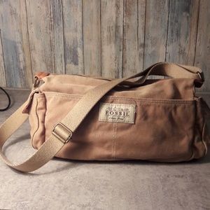 Vintage Fossil canvass purse